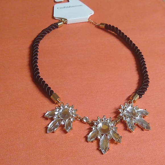 🐾 2 For $16 Black Corded Bling Choker Necklace - Picture 3 of 6